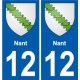 27 de Léry escudo de armas de la etiqueta engomada de la placa de pegatinas de la ciudad