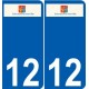 12 Léry logo autocollant plaque stickers ville