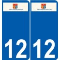 12 Léry logo autocollant plaque stickers ville