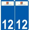 12 Léry logo autocollant plaque stickers ville