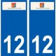 12 Léry logo autocollant plaque stickers ville