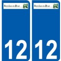 12 Léry logo autocollant plaque stickers ville