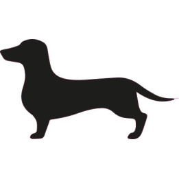 Chien Teckel autocollant sticker adhésif 