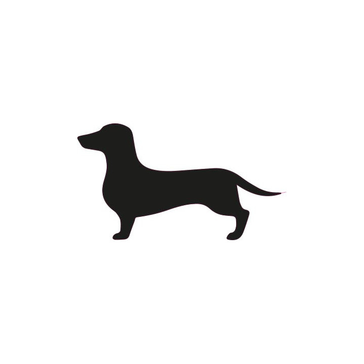 Chien Teckel autocollant sticker adhésif 