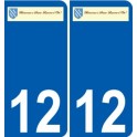 12 Léry logo autocollant plaque stickers ville