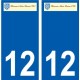 12 Léry logo autocollant plaque stickers ville
