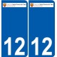 12 Léry logo autocollant plaque stickers ville