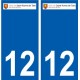 12 Léry logo autocollant plaque stickers ville