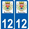 12 Léry logo autocollant plaque stickers ville