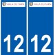 12 Léry logo autocollant plaque stickers ville