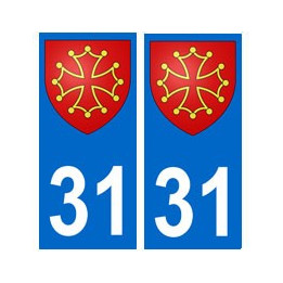 31 Occitan autocollant plaque