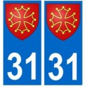 31 Occitan autocollant plaque