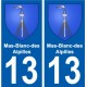 13 Léry blason autocollant plaque stickers ville