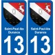 27 de Léry escudo de armas de la etiqueta engomada de la placa de pegatinas de la ciudad