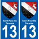 27 de Léry escudo de armas de la etiqueta engomada de la placa de pegatinas de la ciudad