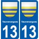 13 Léry logo autocollant plaque stickers ville