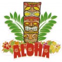 Tiki ALoha hibiscus autocollant sticker adhesif