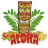 Tiki ALoha hibiscus autocollant sticker adhesif