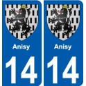 27 Léry coat of arms sticker plate stickers city