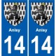 27 Léry coat of arms sticker plate stickers city