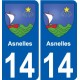 14 Léry blason autocollant plaque stickers ville