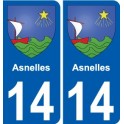 14 Léry blason autocollant plaque stickers ville