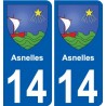 27 de Léry escudo de armas de la etiqueta engomada de la placa de pegatinas de la ciudad