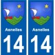 14 Léry blason autocollant plaque stickers ville