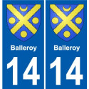 27 de Léry escudo de armas de la etiqueta engomada de la placa de pegatinas de la ciudad