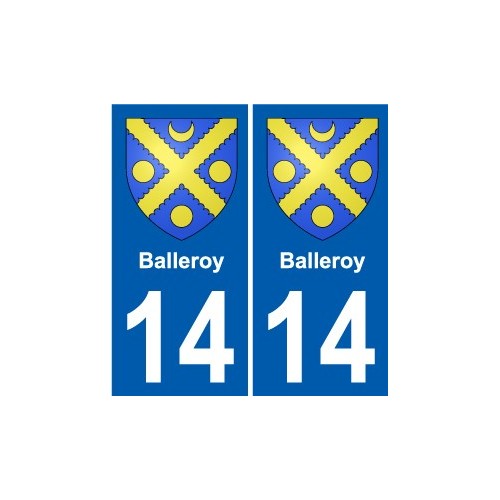 14 Léry blason autocollant plaque stickers ville