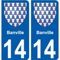 14 Léry blason autocollant plaque stickers ville