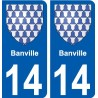 14 Léry blason autocollant plaque stickers ville