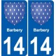 14 Léry blason autocollant plaque stickers ville