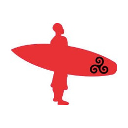 Surfeur Triskèle autocollant sticker adhésif 