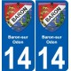 14 Léry blason autocollant plaque stickers ville