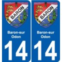 27 de Léry escudo de armas de la etiqueta engomada de la placa de pegatinas de la ciudad