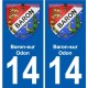 14 Léry blason autocollant plaque stickers ville