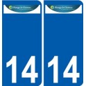 14 Léry logo autocollant plaque stickers ville