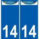 14 Léry logo autocollant plaque stickers ville
