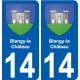 27 de Léry escudo de armas de la etiqueta engomada de la placa de pegatinas de la ciudad