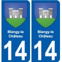 27 de Léry escudo de armas de la etiqueta engomada de la placa de pegatinas de la ciudad
