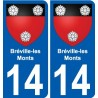 14 Léry logo autocollant plaque stickers ville
