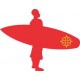 Surfeur Catalan autocollant sticker adhésif 