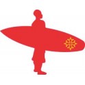 Surfer croce occitana adesivo adesivo adesivo 