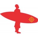 Surfeur croix occitane autocollant sticker adhésif 