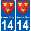 14 Léry blason autocollant plaque stickers ville