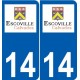 14 Léry logo autocollant plaque stickers ville