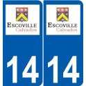 14 Léry logo autocollant plaque stickers ville