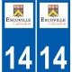 14 Léry logo autocollant plaque stickers ville