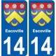 27 de Léry escudo de armas de la etiqueta engomada de la placa de pegatinas de la ciudad